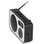 Adler Radio numérique PLL AM/FM AD 1906 avec réglage automatique, écran LCD, réveil et alarme, USB-C, 12,5 x 3 x 7,5 cm