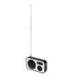 Adler Radio numérique PLL AM/FM AD 1906 avec réglage automatique, écran LCD, réveil et alarme, USB-C, 12,5 x 3 x 7,5 cm