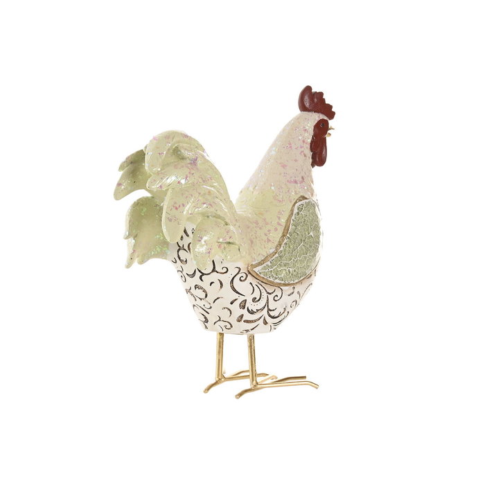 Home ESPRIT Figurine Décorative Coq Vert (2 Unités)