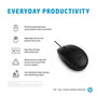 HP Souris filaire laser 128, confortable avec connexion USB prête à l'emploi, dpi ajustable et conçue pour un nettoyage quotidien