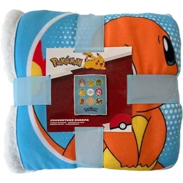 Pokemon Plaid Sherpa - Pokedex - 100 x 150 cm