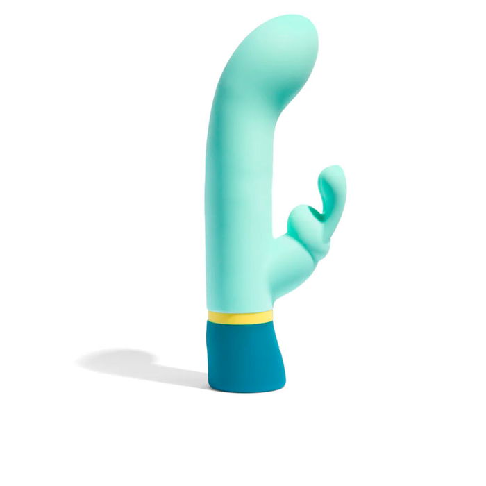 Platanomelón Vibromasseur Lapin #azul - Double Stimulation Clitoris et Point G, Silicone Hypoallergénique, Étanche