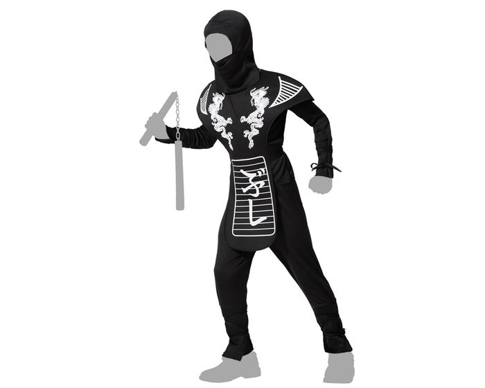 BigBuy Carnival Déguisement Ninja Enfant Noir et Multicouleur (7-9 Ans) moving