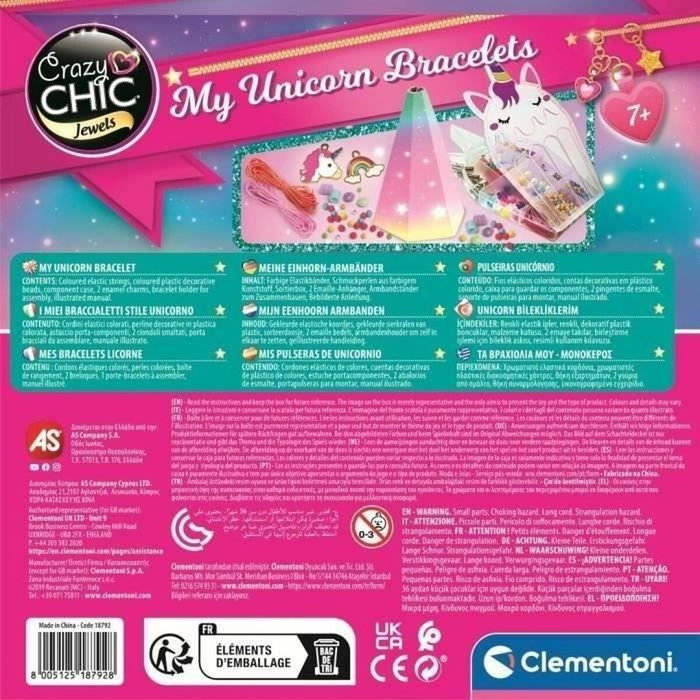 Clementoni Crazy Chic Coffret créatif Licorne