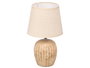 Giftdecor Lampe Vieillie Rayures Verticales 27 cm Céramique Tissu Marron (Set de 8)