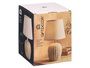 Giftdecor Lampe Vieillie Rayures Verticales 27 cm Céramique Tissu Marron (Set de 8)