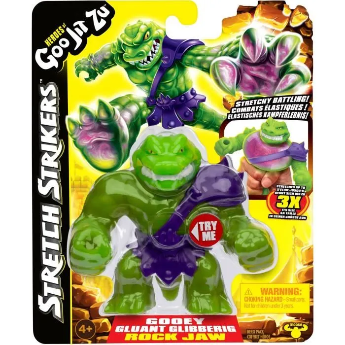 Heroes Of Goo Jit Zu - Figurine Stretch Strikers 11cm Héros Élastiques avec Armure (Assortiment Aléatoire incluant Blazagon, Thrash, Pantaro)
