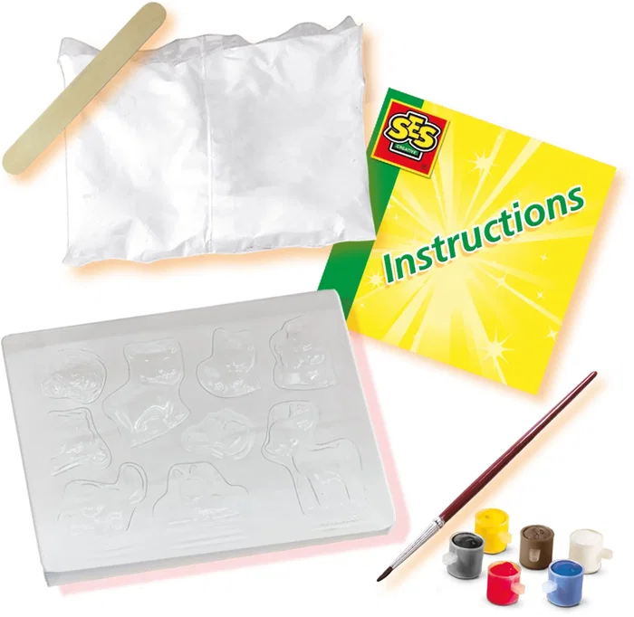 Ses Creative Kit d'Activité Manuelle Moulage et Peinture Animaux de la Forêt pour Enfants dès 5 Ans - Idée Cadeau Fille Garçon
