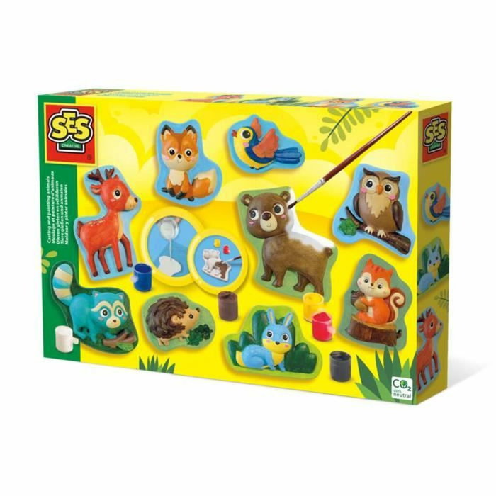 SES Creative Kit de moulage et peinture Animaux de la forêt