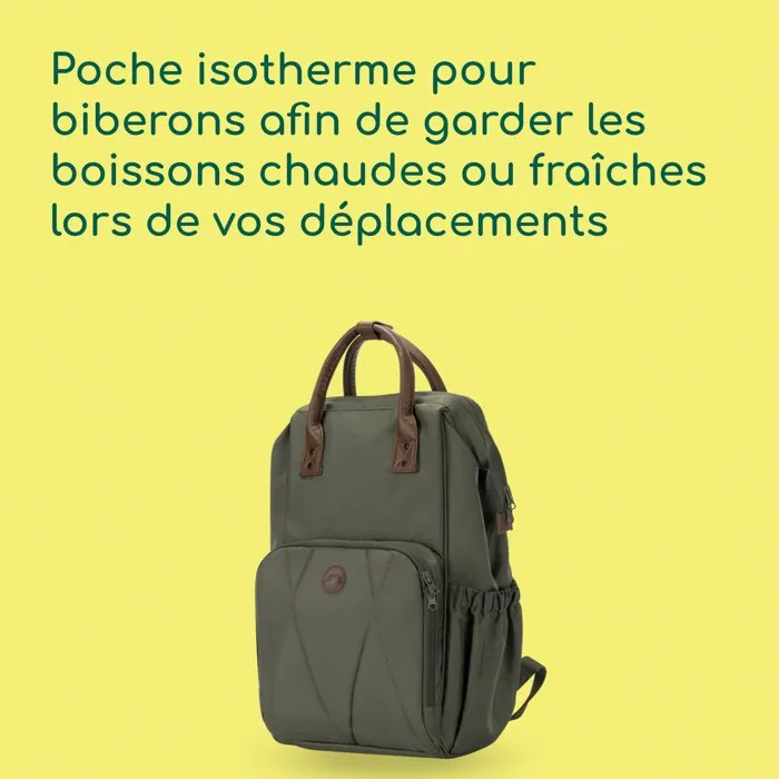 Bebeconfort Sac à dos à langer Mineral Green avec matelas inclus