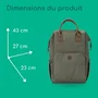 Bebeconfort Sac à dos à langer Mineral Green avec matelas inclus
