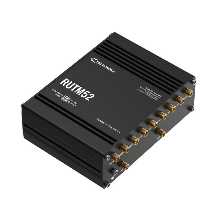 Teltonika Networks RUTM52 Routeur 5G LTE Dual Modem (UE) avec Ports Gigabit Ethernet, Wi-Fi 5, eSIM et Double SIM