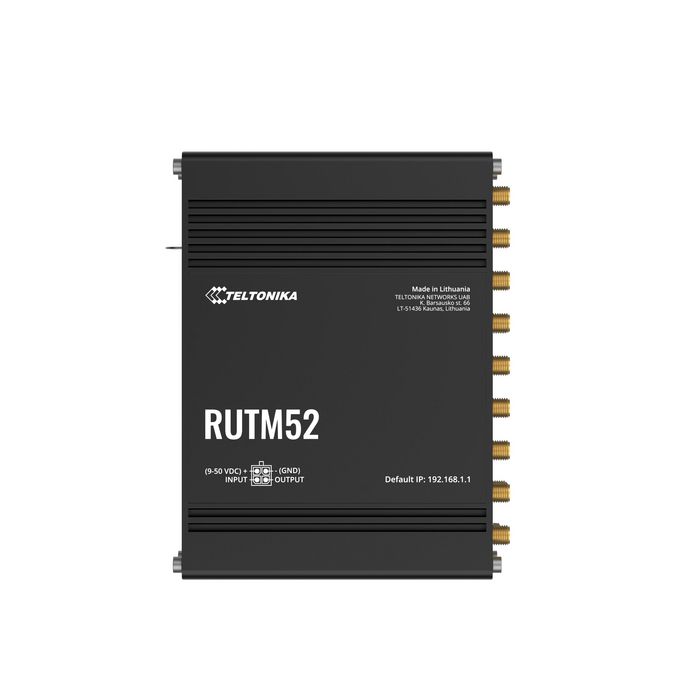 Teltonika Networks RUTM52 Routeur 5G LTE Dual Modem (UE) avec Ports Gigabit Ethernet, Wi-Fi 5, eSIM et Double SIM