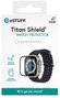 eSTUFF Protecteur d'écran Titan Shield en verre hybride flexible pour Apple Watch Series 4/5/6/SE 40mm - Clair/Noir