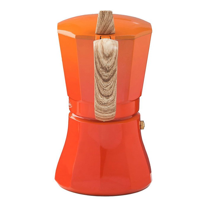 Cafetière Italienne Oroley Petra Orange Aluminium 6 Tasses Cafetière Italienne Oroley Petra Orange Aluminium 6 Tasses
