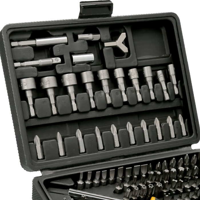 WOLFPACK LINEA PROFESIONAL Jeu d'embouts et de douilles 1/4'' avec mallette 122 pièces WOLFPACK LINEA PROFESIONAL Jeu d'embouts et de douilles 1/4'' avec mallette 122 pièces