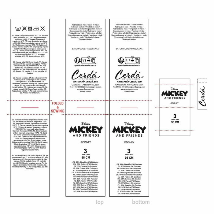 Ensemble de Vêtements Minnie Mouse Gris