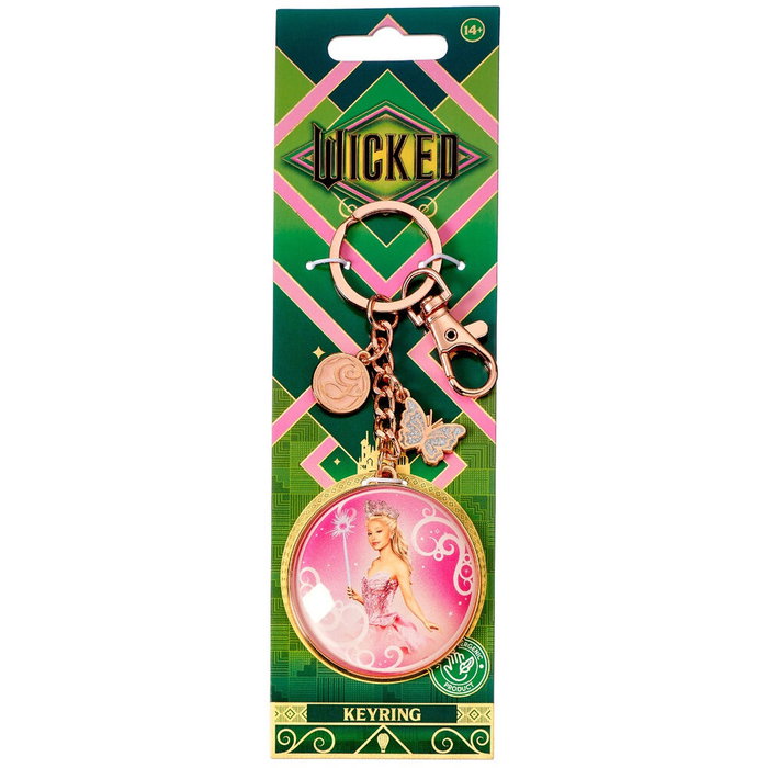THE CARAT SHOP Llavero Glinda Wicked - Porte-clés personnage avec bulle iconique en alliage de zinc avec paillettes et émail