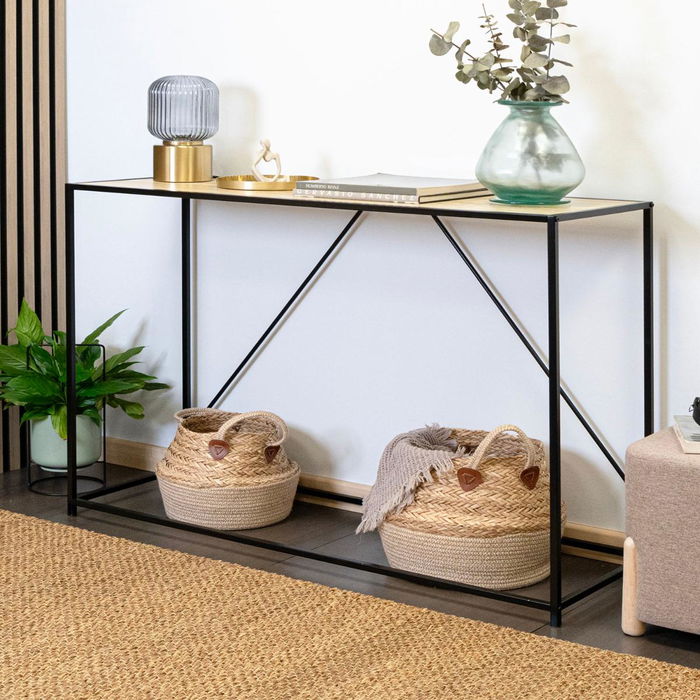 Table d'appoint Vinthera Moa Noir Beige 120 x 85 x 40 cm