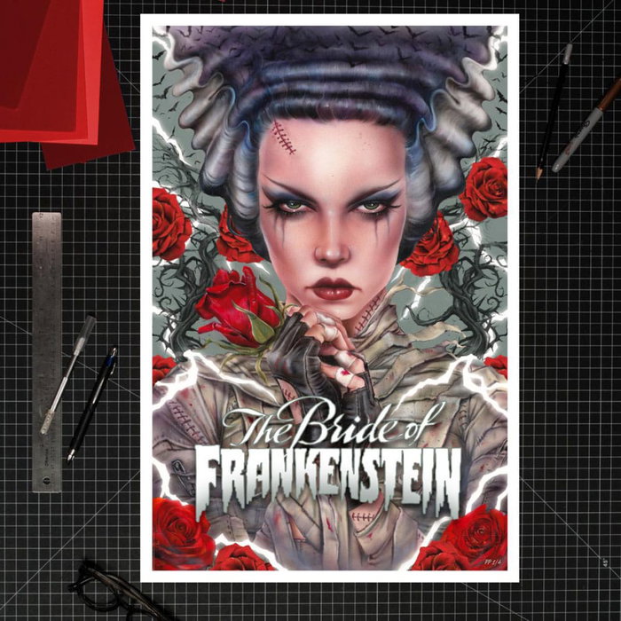 La Fiancée de Frankenstein Art Print Bride Afterlife by Brian M. Viveros 61 x 41 cm - non encadrée La Fiancée de Frankenstein Art Print Bride Afterlife by Brian M. Viveros 61 x 41 cm - non encadrée