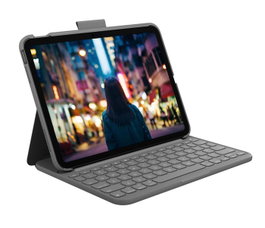 Logitech Slim Folio pour iPad (10e génération) - Oxford Grey - QWERTY