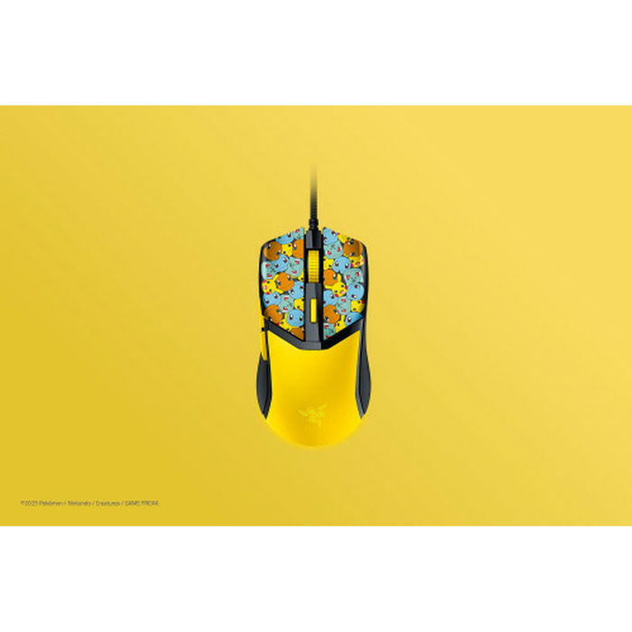 Razer Cobra - Souris gaming sans fil pour droitier - Édition Pokémon Kanto Starters Jaune - 8500 DPI - Rétroéclairage RGB - Noir