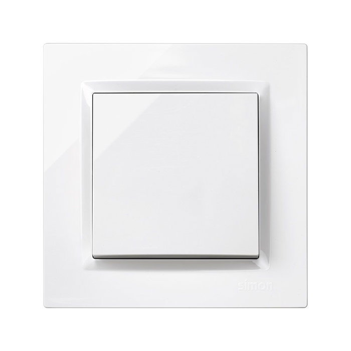 Simon Réf. 10 Interrupteur va-et-vient blanc avec cadre - Plastique - IP20 - 10AX 250V - 8,4x4,5x8,4 cm Simon Réf. 10 Interrupteur va-et-vient blanc avec cadre - Plastique - IP20 - 10AX 250V - 8,4x4,5x8,4 cm