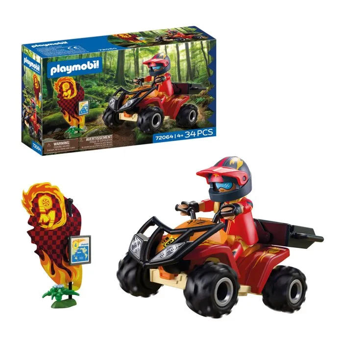 Playmobil 72064 Quad Tout-Terrain pour Enfants - Jouet pour Aventure et Exploration Motricité Fine
