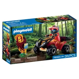 Playmobil 72064 Quad Tout-Terrain pour Enfants - Jouet pour Aventure et Exploration Motricité Fine
