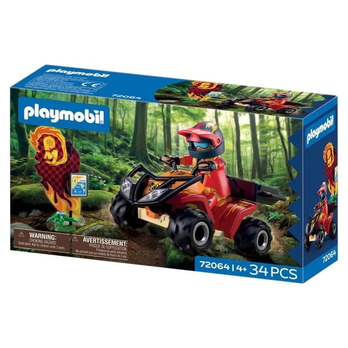 Playmobil 72064 Quad Tout-Terrain pour Enfants - Jouet pour Aventure et Exploration Motricité Fine