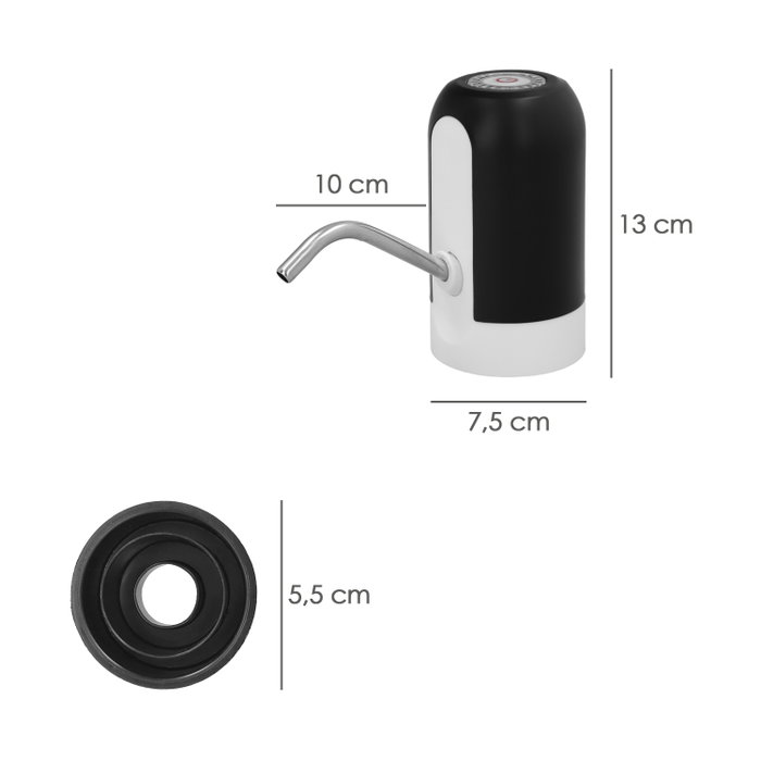 ORYX Dispensateur d'eau automatique pour bonbonnes et bouteilles avec chargeur USB Type-C
