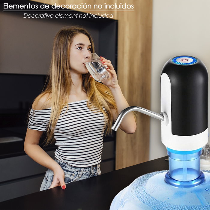 ORYX Dispensateur d'eau automatique pour bonbonnes et bouteilles avec chargeur USB Type-C