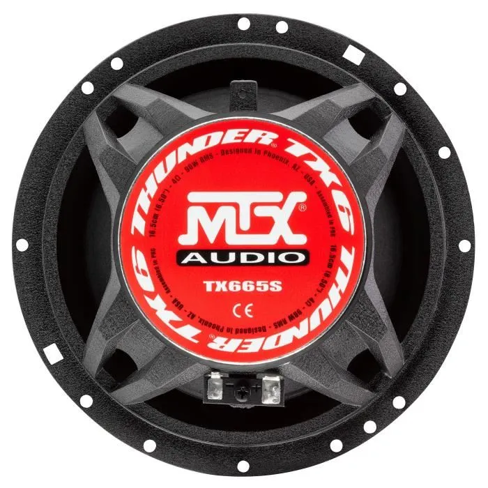 MTX Audio Kit Haut-parleurs 2 voies 16,5 cm 90W RMS 4 Ohms - Châssis Aluminium, Bobine 30 mm, Tweeter Néodyme 28 mm