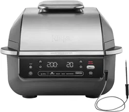 Ninja EG351EU - Gril et friteuse sans huile 5-en-1 - 5,7L - 5 programmes de cuisson (Grill, Rôtir, Four, Déshydrater, Friture) - Thermosonde - 1760W