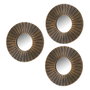 BigBuy Home Miroir mural Doré 25 x 2 x 25 cm (3 Unités)