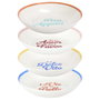 Home Deco Factory Lot de 4 plats creux 20 cm - Modèles assortis