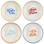 Home Deco Factory Lot de 4 plats creux 20 cm - Modèles assortis
