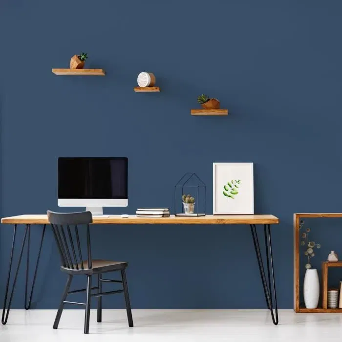 Ripolin Peinture Intérieure Velours Bleu de Béring Haute Opacité 2,5L - 10m2/L - Lessivable - Pour Murs et Bois