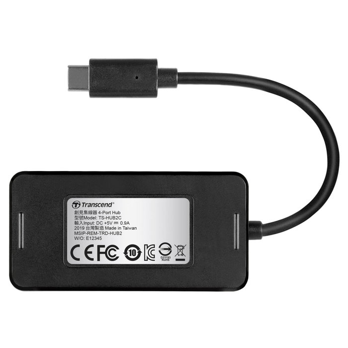 Transcend HUB2C Hub USB Type-C avec 4 ports USB Type-A