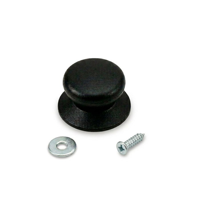 Silex Bouton en nylon noir pour couvercles de casseroles, 5,8 x 3,3 cm Silex Bouton en nylon noir pour couvercles de casseroles, 5,8 x 3,3 cm