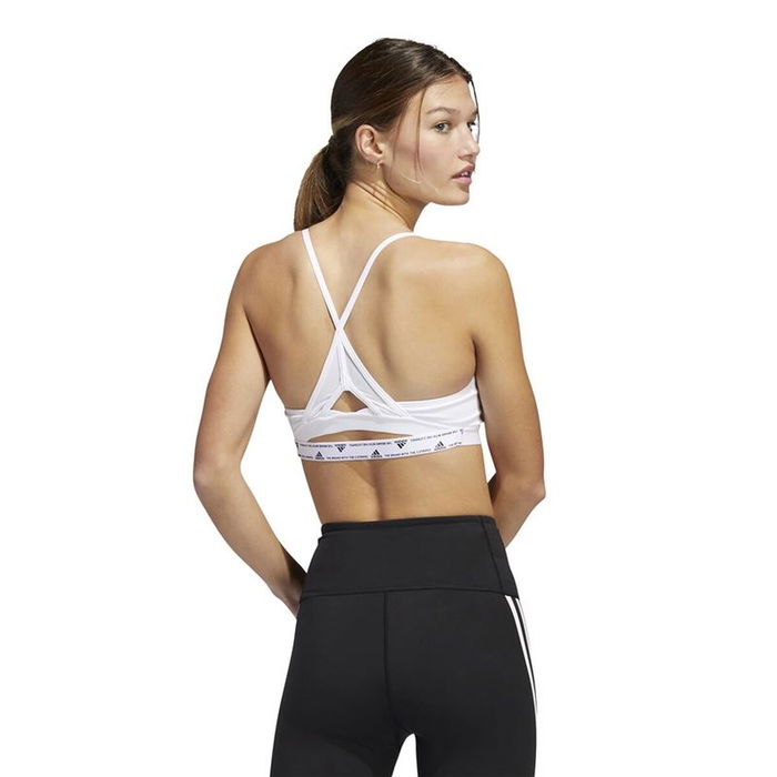 Soutien-gorge de Sport Adidas Aeroreact Ls P Blanc Soutien-gorge de Sport Adidas Aeroreact Ls P Blanc