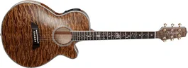 TAKAMINE Guitare Acoustique Thinline TSP100 FX Cutaway - Quilt Vintage Tobacco