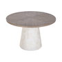Table de Salle à Manger Home ESPRIT Blanc Marron Bois Métal 120 x 120 x 76 cm