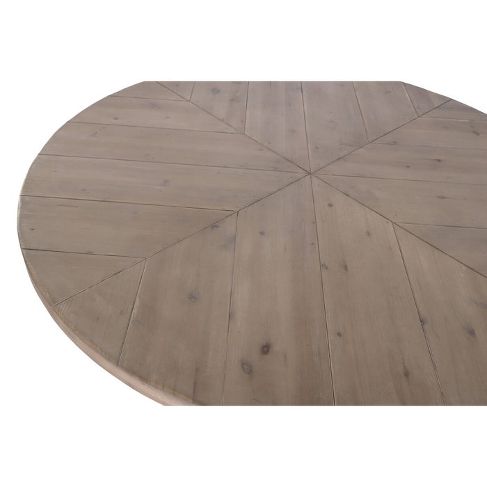 Table de Salle à Manger Home ESPRIT Blanc Marron Bois Métal 120 x 120 x 76 cm