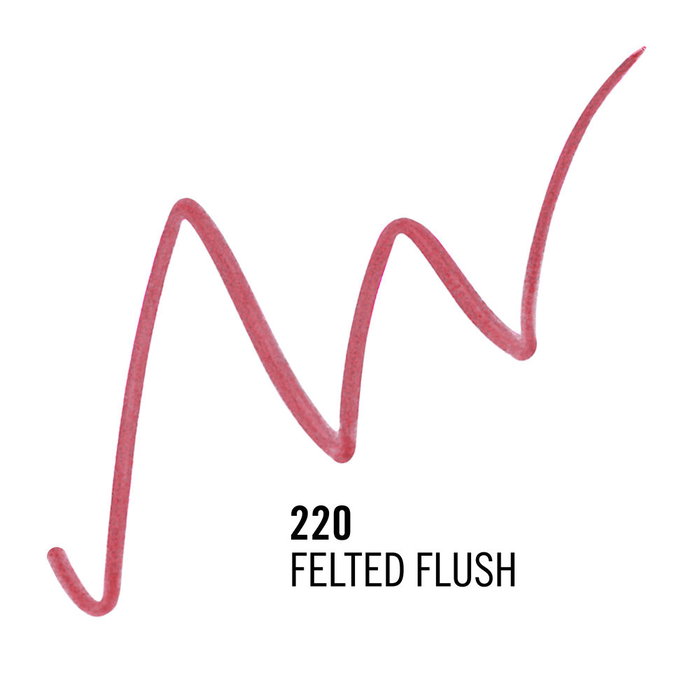 Rimmel London Lip Ink Pen n°220 Felted Flush - Stylo à lèvres longue tenue, fini satiné, 1.7 ml