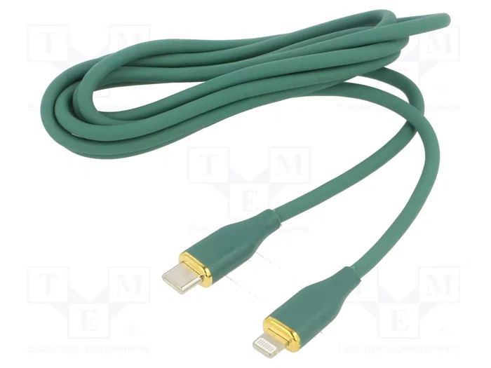 GEMBIRD Câble Cablexpert USB 2.0 Apple Lightning vers USB C, 1,5m, vert GEMBIRD Câble Cablexpert USB 2.0 Apple Lightning vers USB C, 1,5m, vert