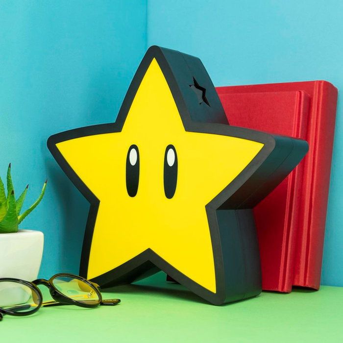 Paladone Lampe Super Star Officielle Super Mario Nintendo Lumière LED pour Chambre