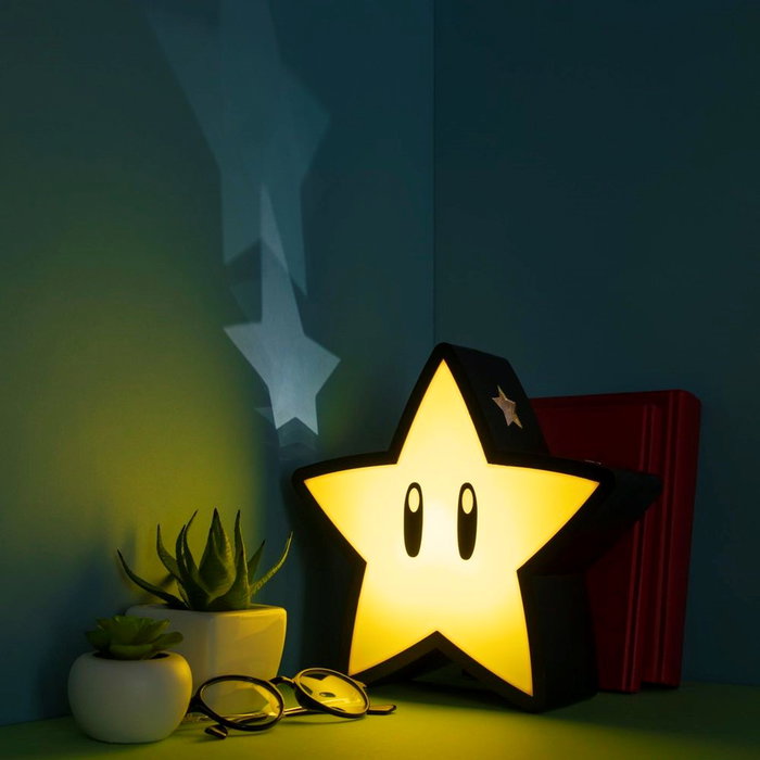 Paladone Lampe Super Star Officielle Super Mario Nintendo Lumière LED pour Chambre