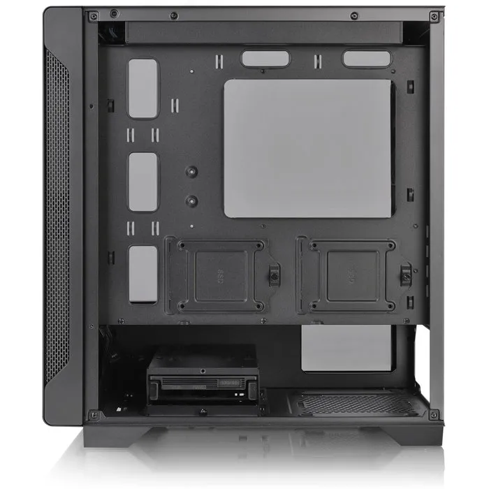 Thermaltake S100 TG CA-1Q9-00S1WN-00 - Boîtier PC Mini tour Micro-ATX/Mini-ITX - Sans alimentation - Noir - Verre trempé - 1 ventilateur 120mm - USB 3.0 - HD Audio