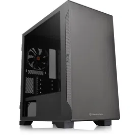 Thermaltake S100 TG CA-1Q9-00S1WN-00 - Boîtier PC Mini tour Micro-ATX/Mini-ITX - Sans alimentation - Noir - Verre trempé - 1 ventilateur 120mm - USB 3.0 - HD Audio